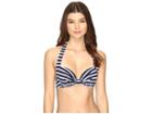 Tommy Bahama Breton Stripe Underwire Halter Bikini Top (mare Navy/white) Women's Swimwear