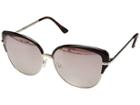 Steve Madden Alyssa (brown/rose Mirrored Lens) Fashion Sunglasses