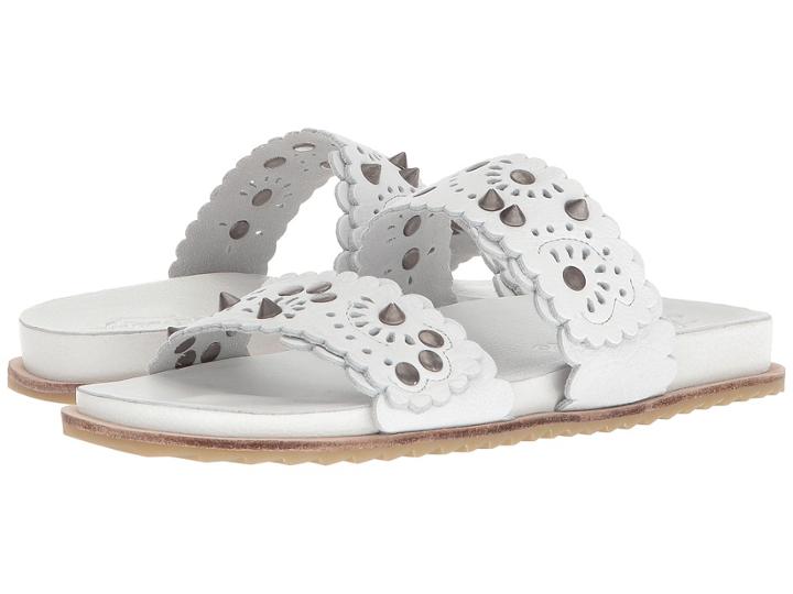 Free People Spellbound Footbed Sandal (white) Women's Slide Shoes