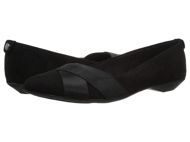 Anne Klein Oalise (black/black Fabric Fabric) Women's Shoes