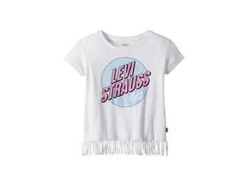 Levi's(r) Kids Fringe Knit Tee (little Kids) (cloud Dancer) Girl's T Shirt