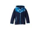 Nike Kids Polar Therma All Over Print Full Zip (little Kids) (obsidian) Boy's Coat