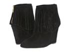 Chinese Laundry Arctic Fringe Wedge Bootie (black) Women's Boots