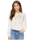 Lucky Brand Embroidered Top (marshmallow) Women's Clothing