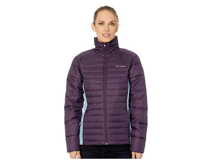 Columbia Powder Pillowtm Hybrid Jacket (dark Plum/dark Mirage) Women's Coat