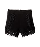 Bardot Junior Circular Trim Shorts (big Kids) (black) Girl's Shorts