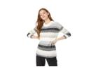 Jack By Bb Dakota Sundance Mixed Stripe Novelty Sweater (ivory) Women's Sweater