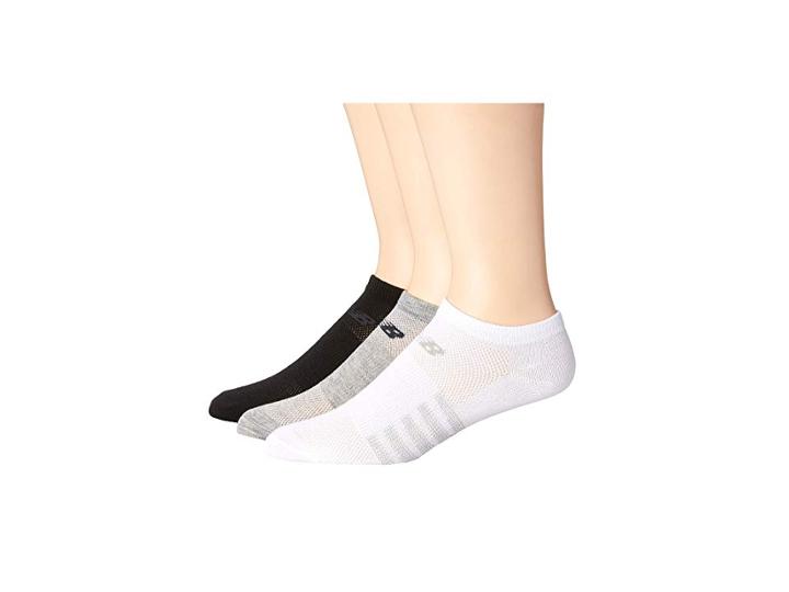 New Balance No Show 3-pack (grey/white/black) No Show Socks Shoes