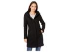 Cole Haan Shawl Hood Textured Wool Coat (black) Women's Coat