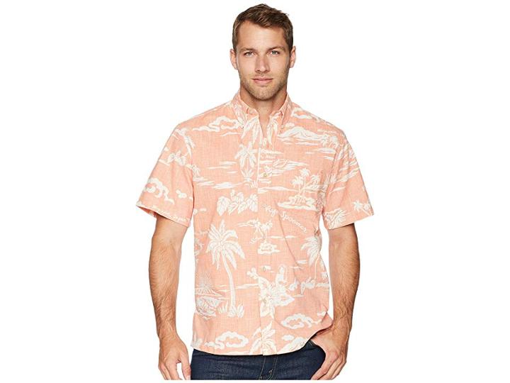 Reyn Spooner My Private Isle Classic Fit Aloha Shirt (coral) Men's Short Sleeve Button Up
