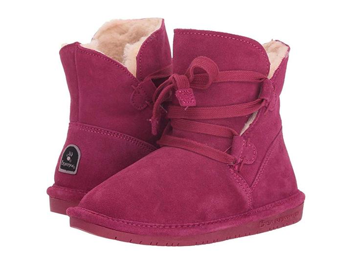 Bearpaw Kids Zora (little Kid/big Kid) (pom Berry) Girls Shoes