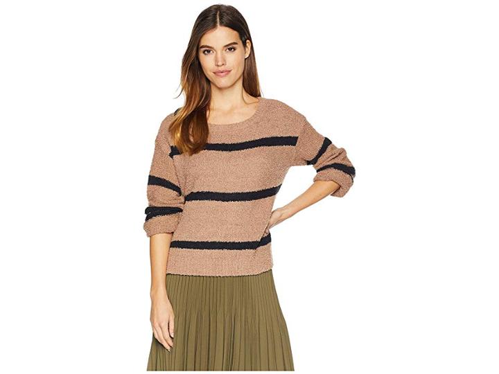 Bb Dakota Autrey Fuzzy Chenille Sweater (camel) Women's Sweater