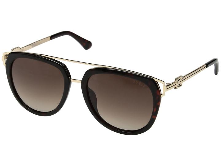 Guess Gf6061 (shiny Havana/brown Gradient Lens) Fashion Sunglasses