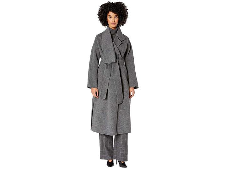 Vince Belted Cozy Coat (heather Grey) Women's Coat