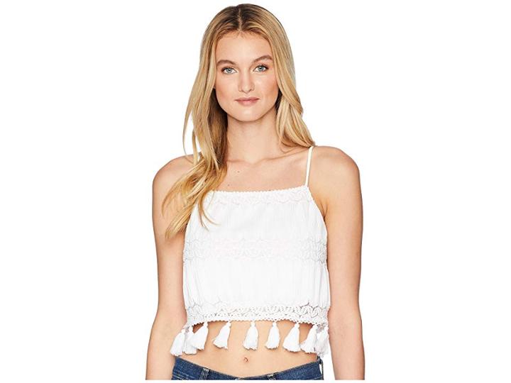 Show Me Your Mumu Nellie Tassel Tank Top (mademoiselle Lace White) Women's Sleeveless