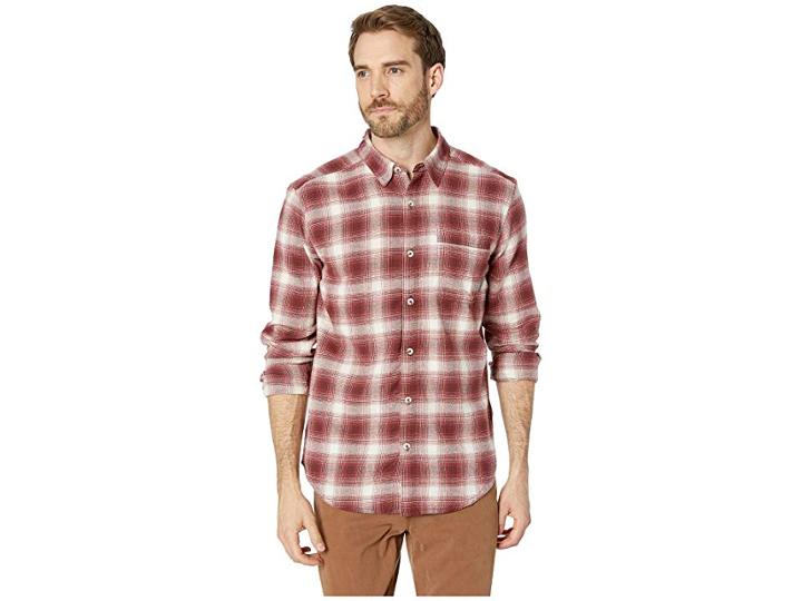 Columbia Boulder Ridge Long Sleeve Flannel (stone Pop Plaid) Men's Long Sleeve Button Up