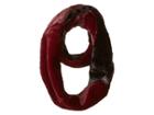 Calvin Klein Two-tone Infinity Faux Fur (dark Cranberry/black) Scarves