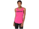 Adidas Essentials Linear Loose Tank Top (real Magenta/black) Women's Sleeveless