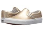 Vans Classic Slip-ontm ((muted Metallic) Gold/true White) Skate Shoes