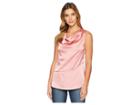 Ellen Tracy Sleeveless Top With Asymmetrical Hem (tea Rose) Women's Clothing