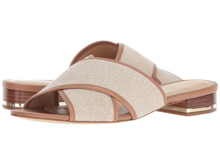 Michael Michael Kors Shelly Flat Sandal (hemp Hemp/vachetta) Women's Sandals