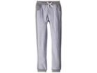 Splendid Littles Two-tone French Terry Joggers (big Kids) (light Grey Heather) Girl's Casual Pants