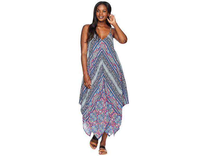 Tommy Bahama Riviera Tile Scarf Dress Cover-up (cerise) Women's Swimwear