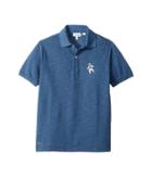 Lacoste Kids Short Sleeve Polo With Astronaut Print Cotton Pique Polo (toddler/little Kids/big Kids) (buccaneer/wave Blue) Boy's Short Sleeve Pullover