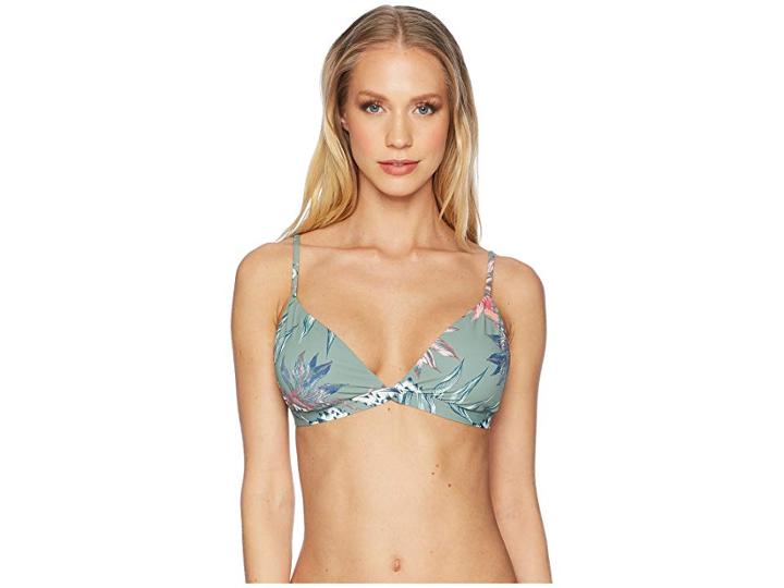 Roxy Little Bandits Fixed Tri Top (olive/swim House Of The Sun) Women's Swimwear