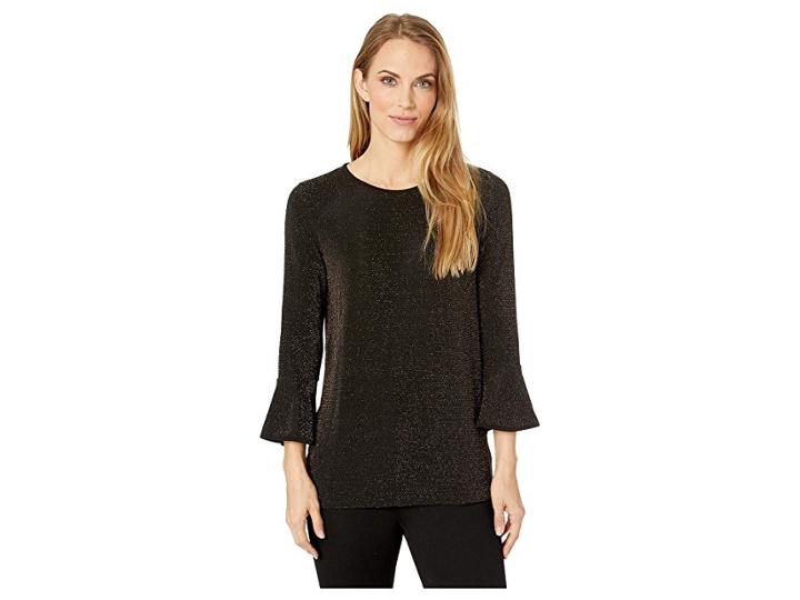 Michael Michael Kors Mettalic Dot Top (black/gold) Women's Clothing