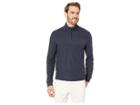 Perry Ellis Regular Fit 1/4 Zip Jacquard Sweater (eclipse) Men's Clothing