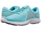 Nike Kids Revolution 4 (big Kid) (bleached Aqua/metallic Silver) Girls Shoes