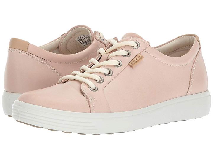 Ecco Soft 7 Sneaker (rose Dust Cow Leather) Women's Lace Up Casual Shoes