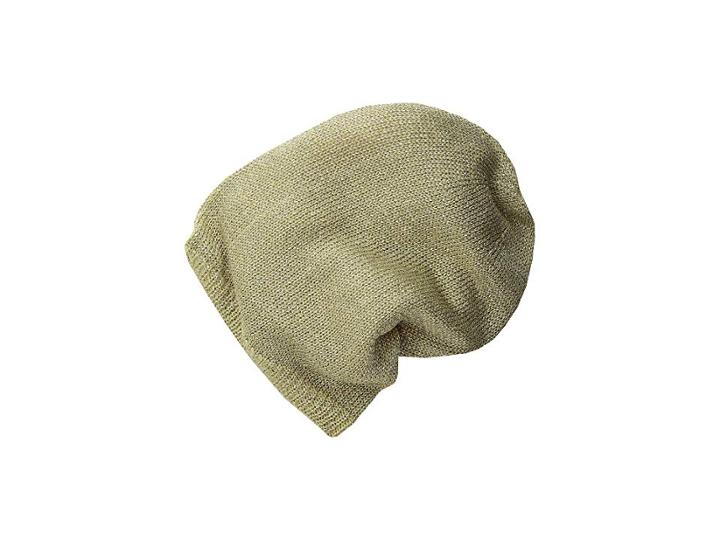 Steve Madden Solid Lurex Oversized Beanie (gold) Beanies