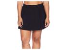 Magicsuit Plus Size Jersey Tennis Skirt Bottom (black) Women's Swimwear