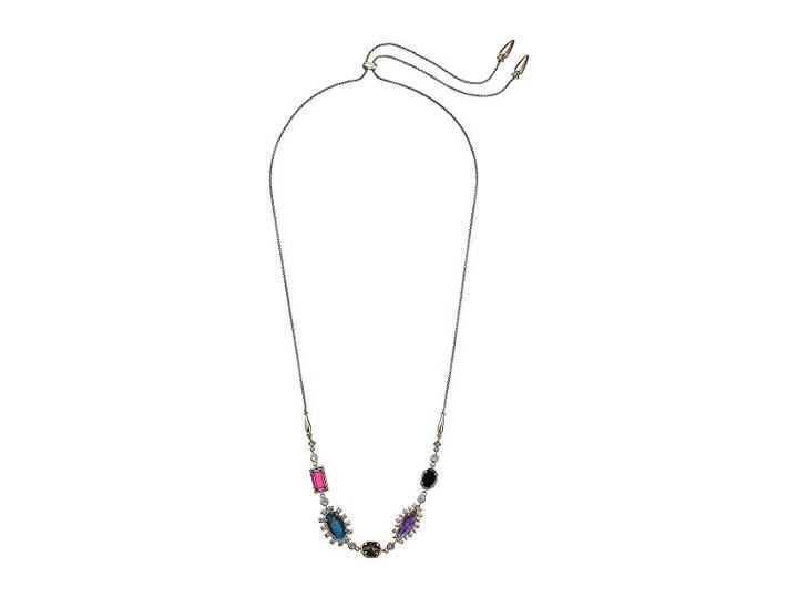 Kendra Scott June Adjustable Necklace (brass/jewel Tone Mix Cz) Necklace