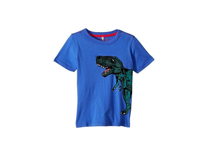 Joules Kids Screen Printed Tee (toddler/little Kids) (dazzling Blue Dino) Boy's T Shirt