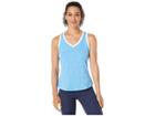 Champion Heritage V-neck Ringer Tank (diagonal Logo Active Blue) Women's Clothing
