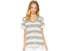 Splendid Sunset Stripe Deep V Tee (multi) Women's T Shirt