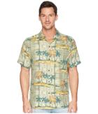 Tommy Bahama Zama Palms Islandzone Camp Shirt (tea Leaf) Men's Clothing