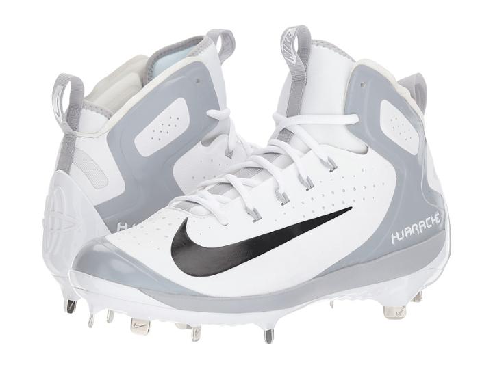 Nike Alpha Huarache Elite (white/black/wolf Grey) Men's Cleated Shoes