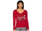 Champion College Indiana Hoosiers Long Sleeve V-neck Tee (cardinal 2) Women's Long Sleeve Pullover