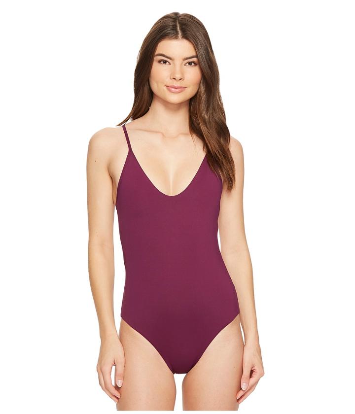 Becca By Rebecca Virtue Color Code One-piece (raisin) Women's Swimsuits One Piece
