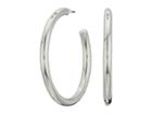 French Connection Large Tube Hoop Earrings (rhodium) Earring