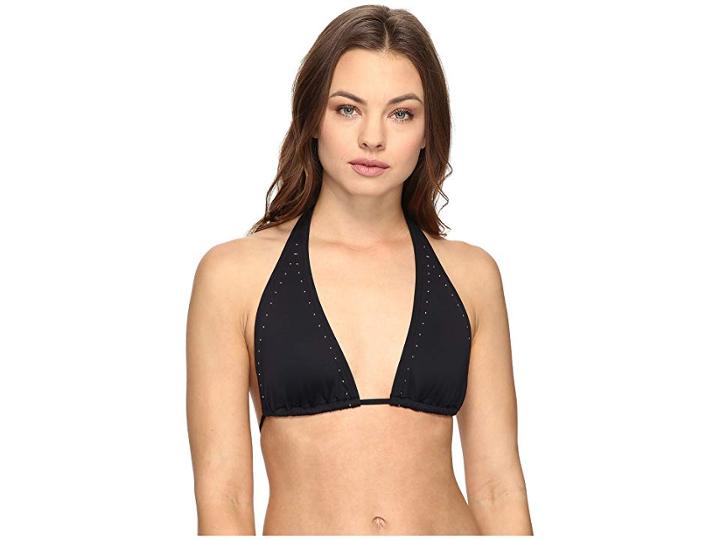 Vince Camuto Pacific Coast Studded Halter Bikini Top (black) Women's Swimwear
