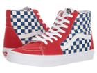 Vans Sk8-hitm ((bmx Checkerboard) True Blue/red) Skate Shoes