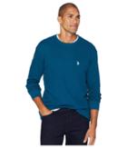 U.s. Polo Assn. Long Sleeve Crew Neck Solid Thermal Shirt (dream Teal) Men's Long Sleeve Pullover