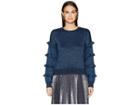 Red Valentino Vanise Wool Lurex Yarn Sweater (blue) Women's Sweater