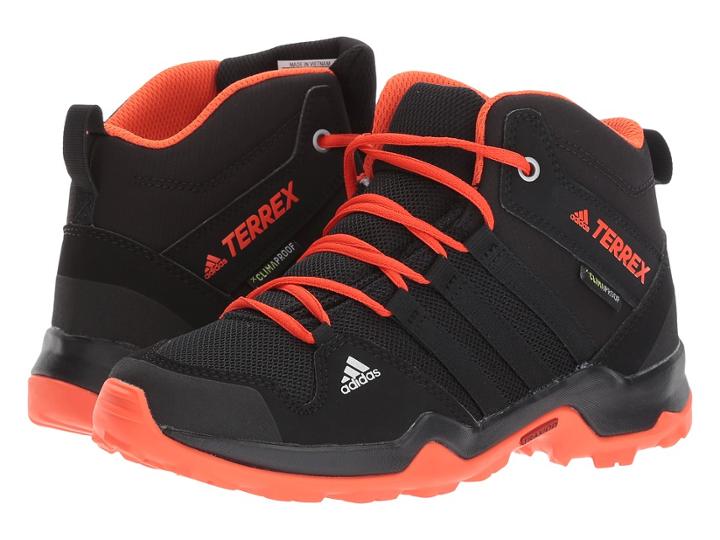 Adidas Outdoor Kids Terrex Ax2r Mid Cp (little Kid/big Kid) (core Black/core Black/energy) Boys Shoes