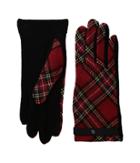 Lauren Ralph Lauren Tartan Rll Monogram Touch Glove (red Plaid) Dress Gloves